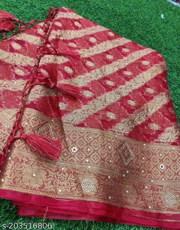 Stone Work Saree - FREE DELIVERY
