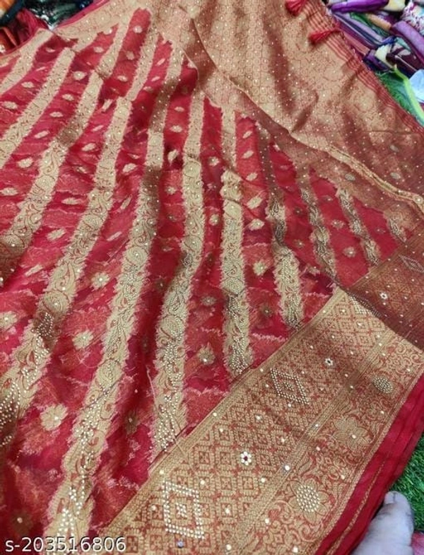 Stone Work Saree - FREE DELIVERY