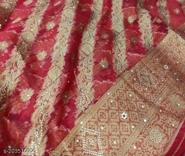 Stone Work Saree - FREE DELIVERY