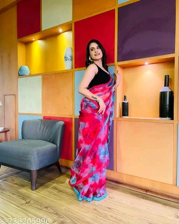 Printed Saree  - FREE DELIVERY