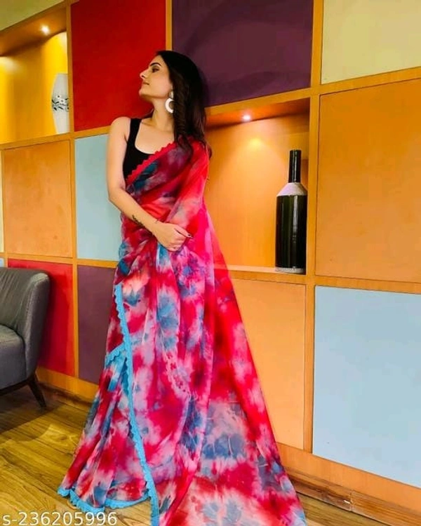 Printed Saree  - FREE DELIVERY