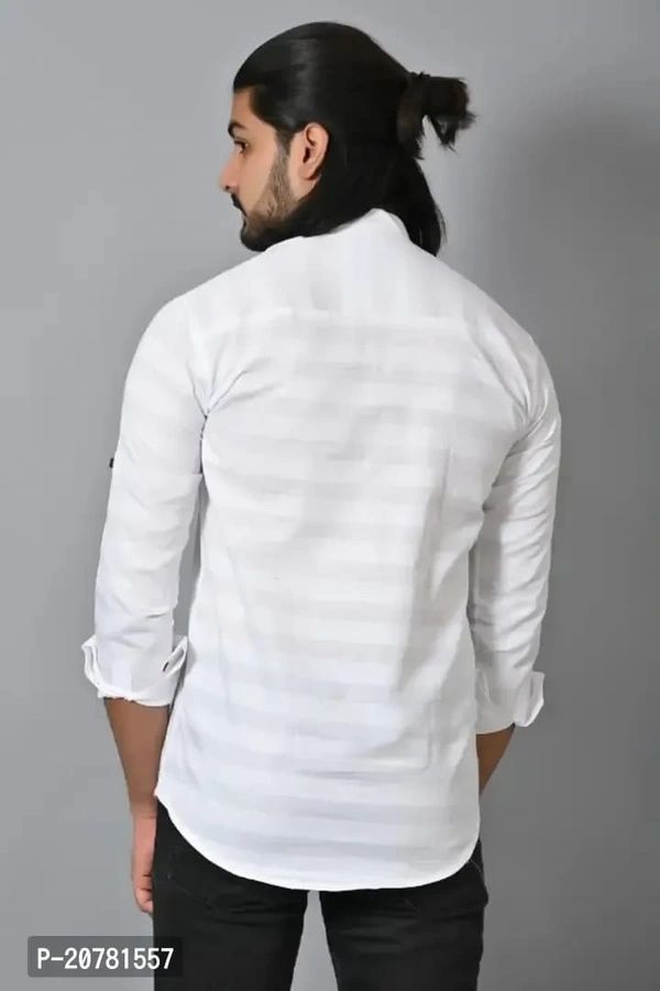 Men Casual Slim Fit Sleeves Cotton Kurta White Color - XL, White, FREE DELIVERY