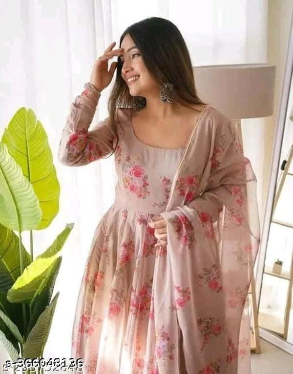 Georgette Gown For Women With Dupatta - XXL, FREE DELIVERY
