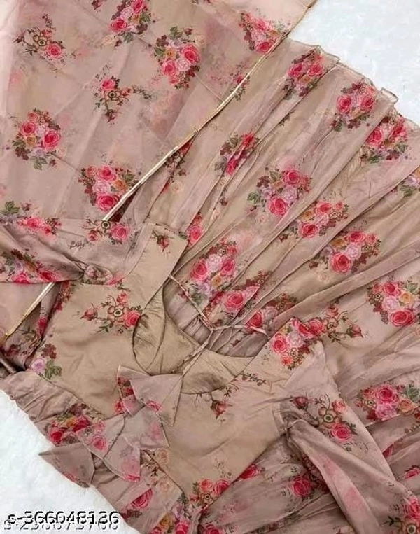 Georgette Gown For Women With Dupatta - XXL, FREE DELIVERY