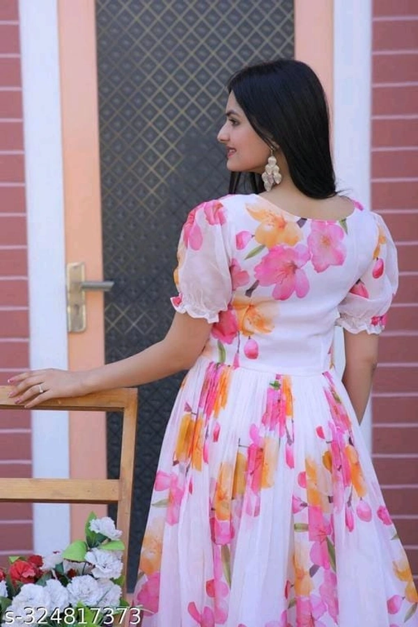 Women Printed Gown - L, FREE DELIVERY