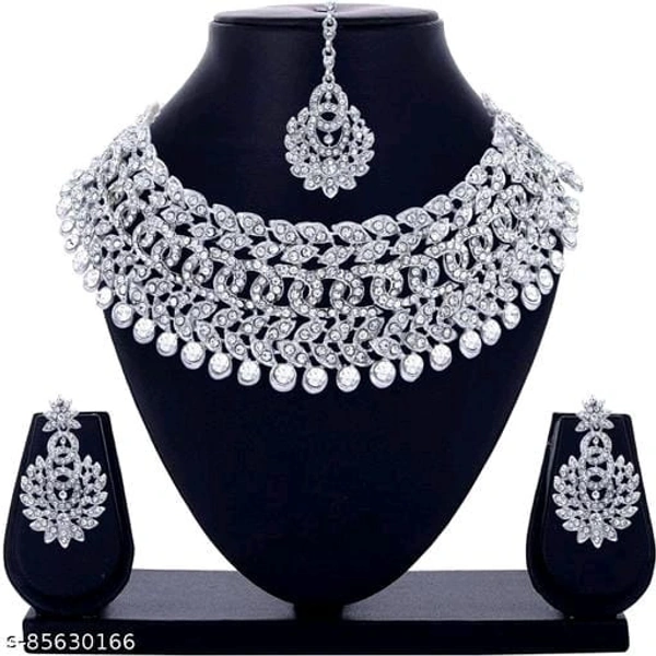Jewellery Set White Diamond - White, FREE DELIVERY