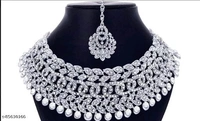 Jewellery Set White Diamond - White, FREE DELIVERY