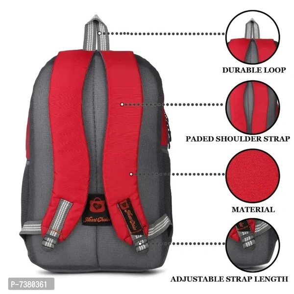 Awesome College School Travel Office Bag - Red, FREE DELIVERY