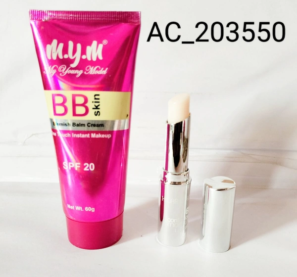 HR COSMETIC Makeup Foundation And Lip Balm Pack Of 2 - FOUNDATION, LIPBLAM, No Color