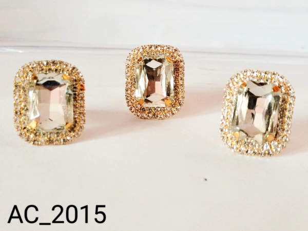HR COSMETIC FASHION FA WOMAN RING PACK OF 3 - FREE SIZE, WHITE