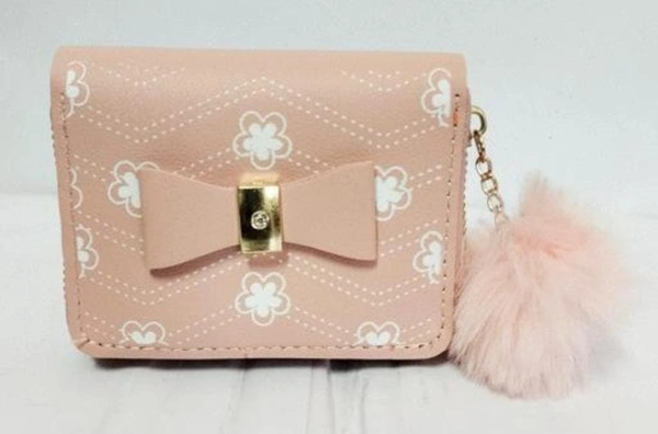 HR COSMETIC Women Beige Genuine Leather Wallet  (2 Card Slots) - Woman Pocket Wallet, PEACH