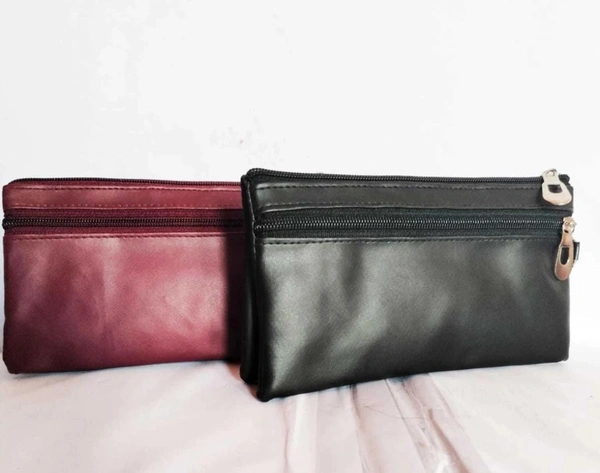 HR COSMETIC Women Ethnic Red, Black Artificial Leather Wallet  (3 Card Slots, Pack of 2) - Woman Pocket Wallet, MAROON BLACK