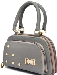 HR COSMETIC Woman Hand Bags (Grey Colours) - Bags, Grey