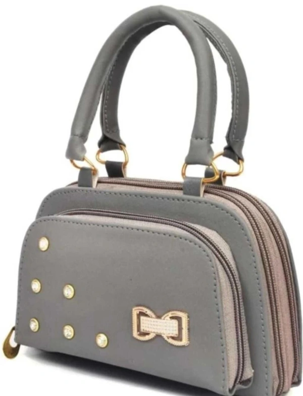 HR COSMETIC Woman Hand Bags (Grey Colours) - Bags, Grey