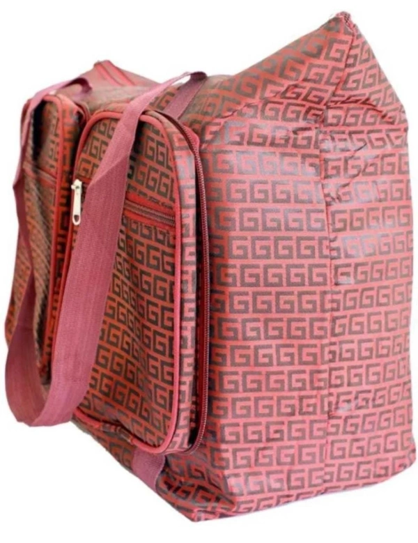 HR COSMETIC WOMAN HAND BAGS SHOULDER BAG FRENT TWO POCKET AND ONE ZIPE SIMPLE STYLE LOKKING - Shopping Bags, MAROON