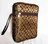 HR COSMETIC WOMAN HAND BAGS SHOULDER BAG FRENT TWO POCKET AND ONE ZIPE SIMPLE STYLE LOKKING  - Shopping Bags, BROWN