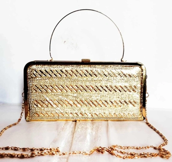 HR COSMETIC Woman Hand Help Bags (Hand Bag, Shoulder Bag, And Side Bags) - Part Ware, GOLD