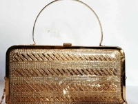 HR COSMETIC Woman Hand Help Bags (Hand Bag, Shoulder Bag, And Side Bags) - Part Ware, GOLD