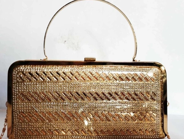 HR COSMETIC Woman Hand Help Bags (Hand Bag, Shoulder Bag, And Side Bags) - Part Ware, GOLD