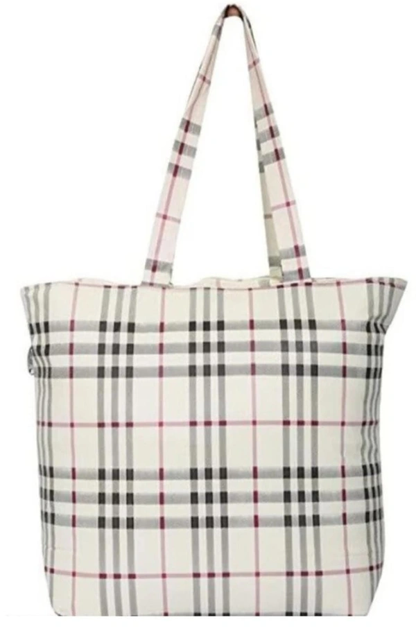 HR COSMETIC WOMAN WHITE HAND BAGS SHOULDER AND HAND BAGS PACK OF 1 - Shopping Bags, WHITE