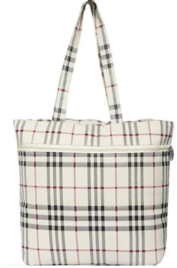 HR COSMETIC WOMAN WHITE HAND BAGS SHOULDER AND HAND BAGS PACK OF 1 - Shopping Bags, WHITE