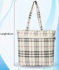 HR COSMETIC WOMAN WHITE HAND BAGS SHOULDER AND HAND BAGS PACK OF 1 - Shopping Bags, WHITE