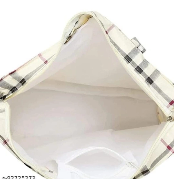 HR COSMETIC WOMAN WHITE HAND BAGS SHOULDER AND HAND BAGS PACK OF 1 - Shopping Bags, WHITE