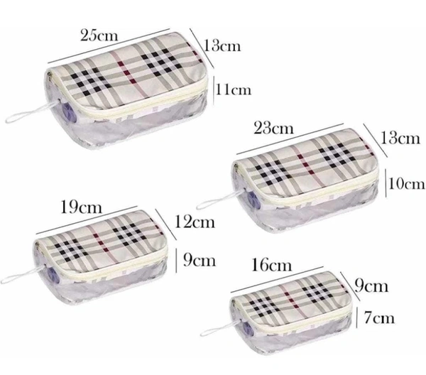 HR COSMETIC Woman Makeup Pouch Vanity Box  (White) - POUCH, WHIE