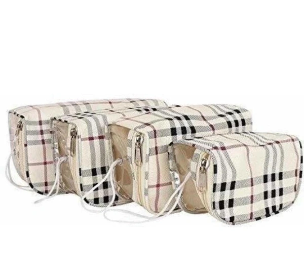 HR COSMETIC Woman Makeup Pouch Vanity Box  (White) - POUCH, WHIE