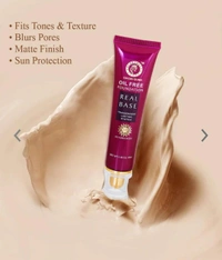 COLORS QUEEN Colors Queen Real Base Oil Free Water Proof Foundation 40ml - FREE SIZE, CREAM