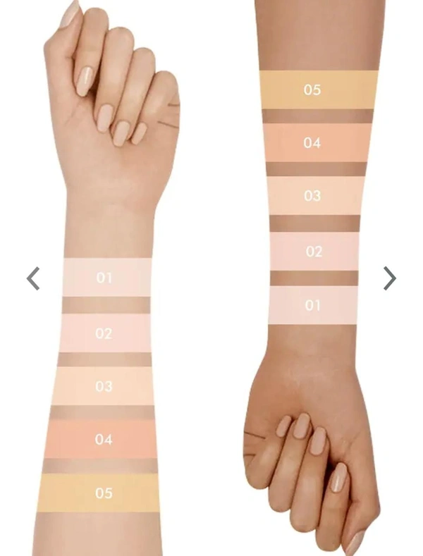 COLORS QUEEN Colors Queen Real Base Oil Free Water Proof Foundation 40ml - FREE SIZE, CREAM