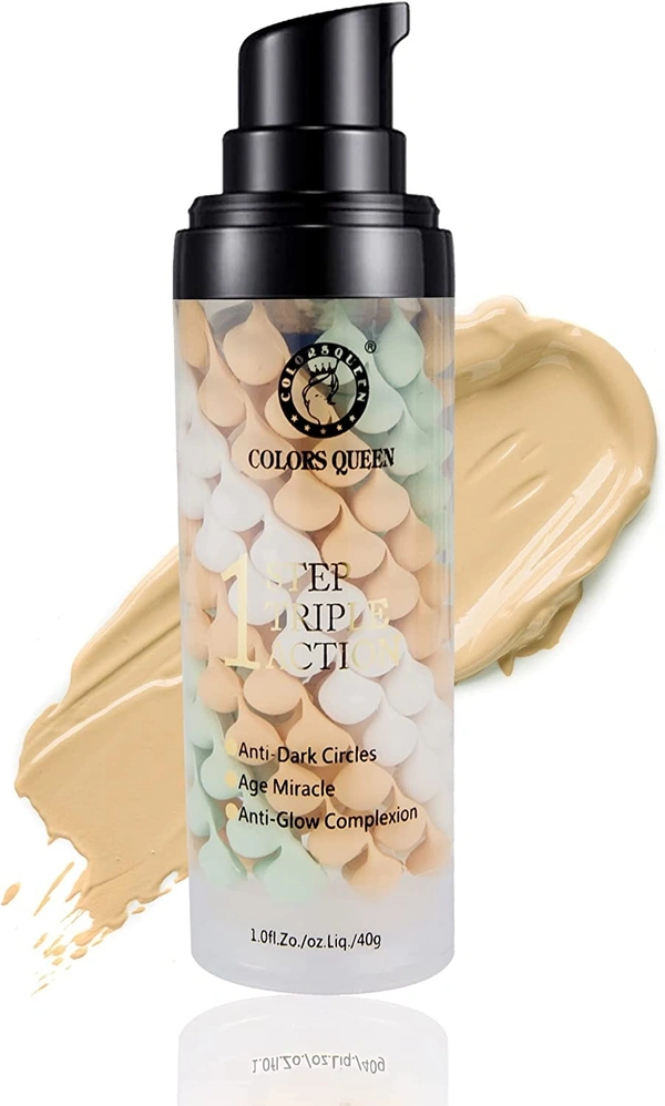 Colors Queen 1 Step Triple Action (Age Miracle Foundation) - Free Size, Multicolor