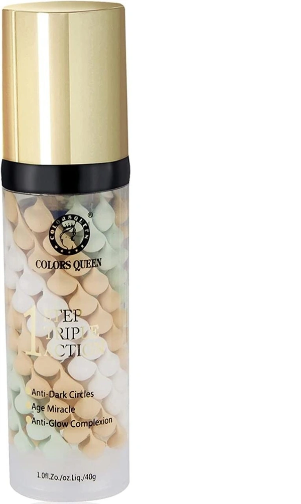 Colors Queen 1 Step Triple Action (Age Miracle Foundation) - Free Size, Multicolor