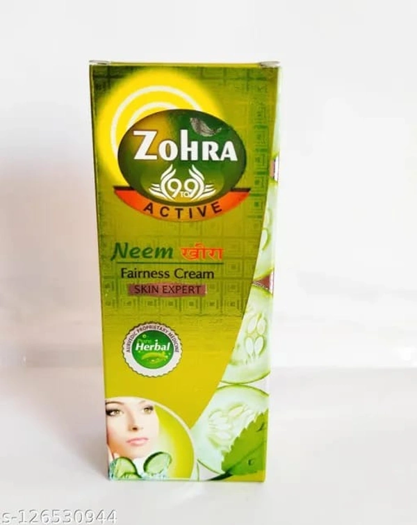 ZOHRA Neem Kheera Skin Expert Fairness Cream Pack Of 1 - FREE SIZE, GREEN