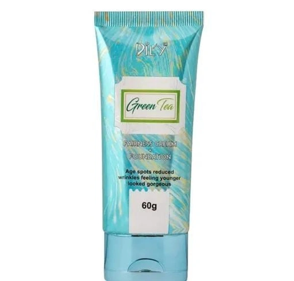 DILY Dily Green Tea Fitness Cream+ Foundation 60 g - FREE SIZE, GREEN
