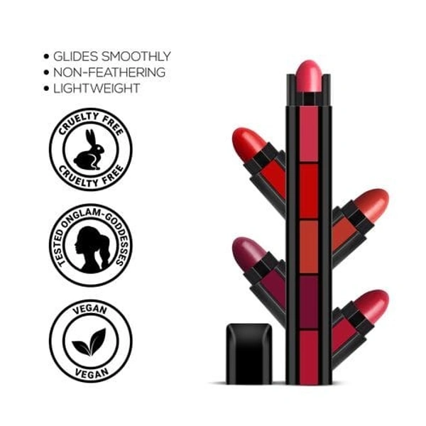 HUDA BEAUTY 5 Steps 5 Matte Finish 5 in 1 Lipstick 7.5gm - Lipstick, Multicolors