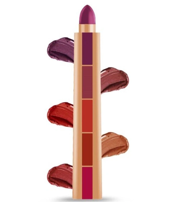 COLORS QUEEN  Colors Queen Shades Of Love 5 IN 1 Matte Lipstick - LIPSTICK, Multicolor