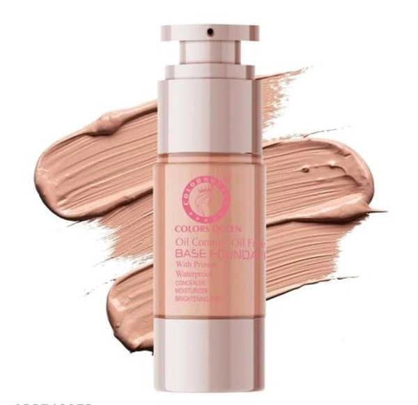 COLORS QUEEN Colors Queen Oil Free Base Foundation With Primer (Beige) - FOUNDATION, CREAM