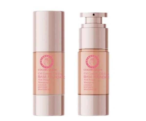 COLORS QUEEN Colors Queen Oil Free Base Foundation With Primer (Beige) - FOUNDATION, CREAM