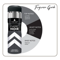 OSCAR CLASSIC NOIR DEODORANT 200ML - DEODORANT, WHITE BLACK