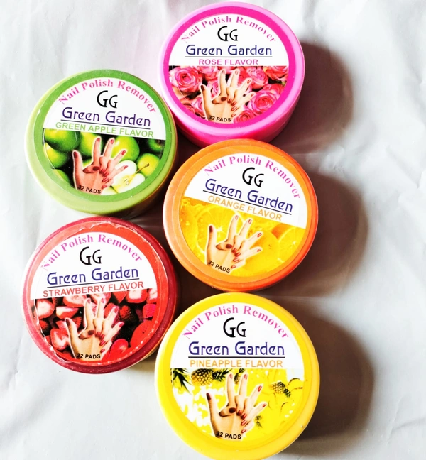 GG Green Garden Nail Remover Combo Set Pack Of 5 - Nail Remover, PINK, RED, ORANGE, GREEN, YELLOW