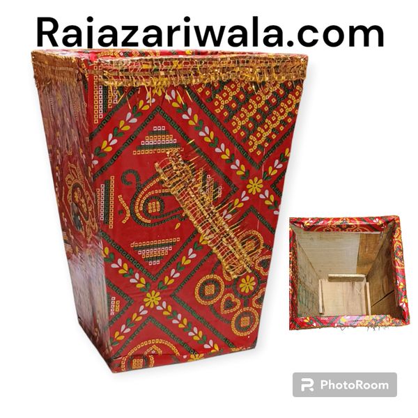 Rajazariwala मंडप डब्बा Mandap Box Wooden - Medium