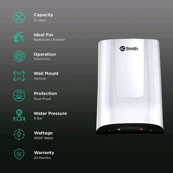 AO SMITH WATER GEYSER 3 LTR