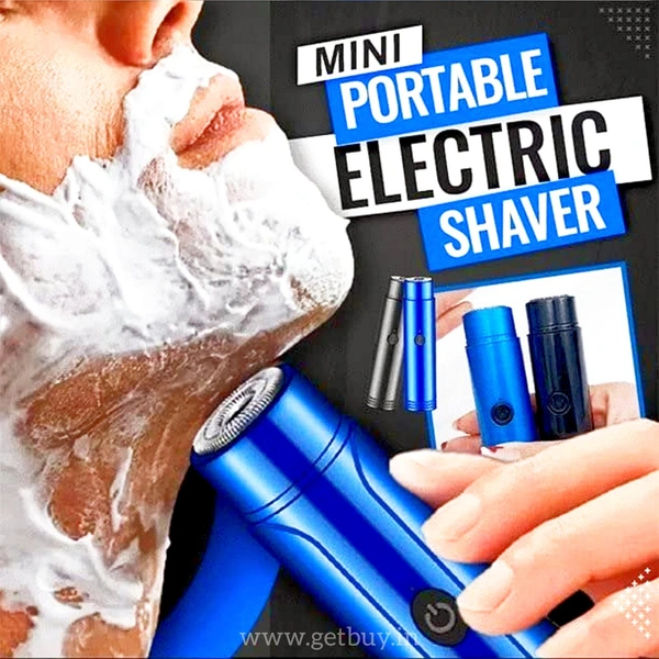Mini Portable Electric Shaver - USB Rechargeable Safety Best Razors with Waterproof Compact Cordless Quick Charge  - Blue