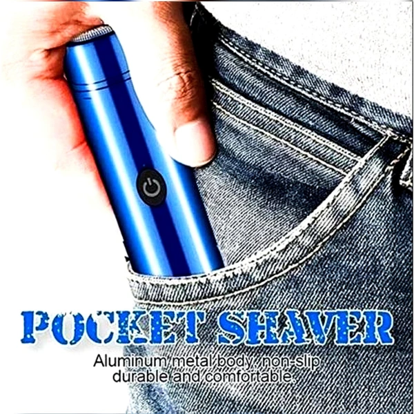 Mini Portable Electric Shaver - USB Rechargeable Safety Best Razors with Waterproof Compact Cordless Quick Charge  - Blue