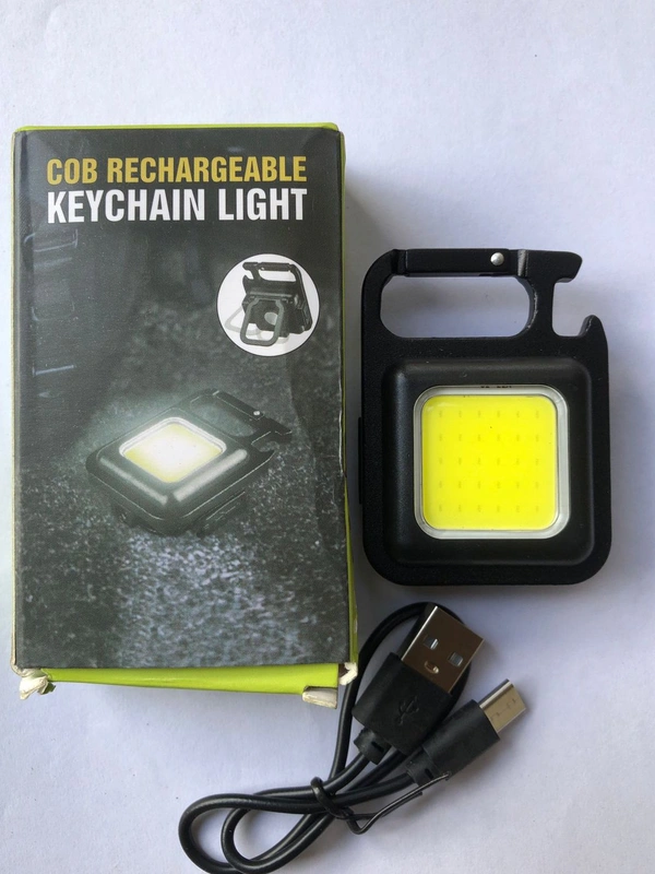 COB RECHARGEABLE KEYCHAIN Light - Black