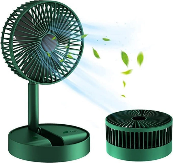 Rechargeable Telescopic Foldable Fan - Teal