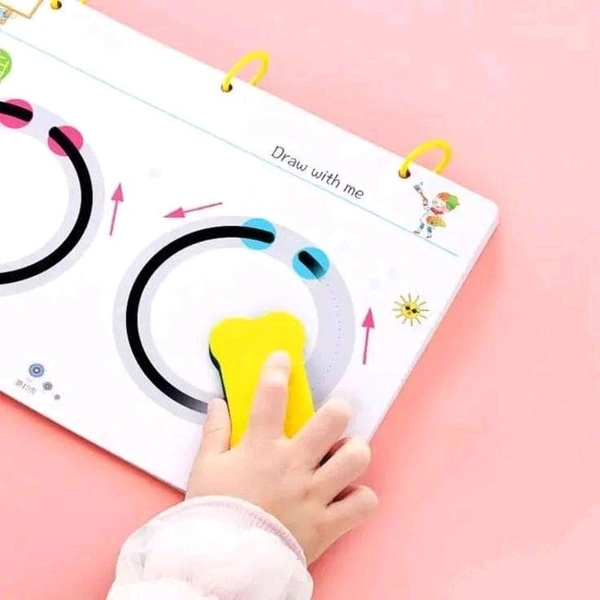 Magic Practice Reusable Pen Control Workbook for Kids, Practice Drawing Book, Lines, Shapes, Pattern