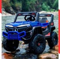 STC Ride on Jeep Battery Operated Jeep With Key Start USB Connectivity For Music, Remote Control With Dual Door Opening With Double Motor And Double Battery For Your Kids - BLUE