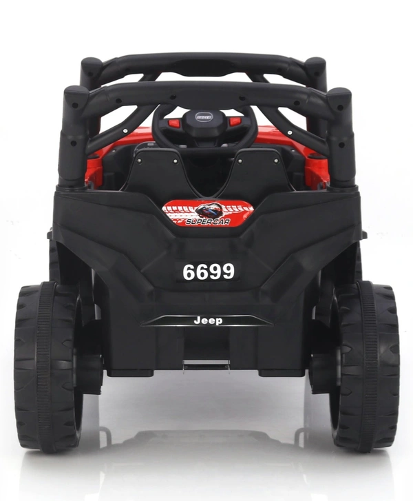 STC Battery Operated Ride On Jeep With Remote Control - L 82 x B 40 x H 42 cm, RED